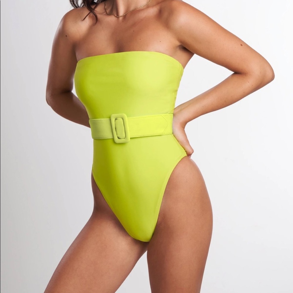 GIGI C Bruna One Piece - M/Chartreuse Swimsuit